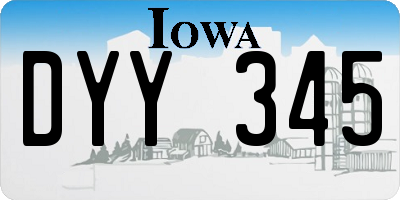 IA license plate DYY345