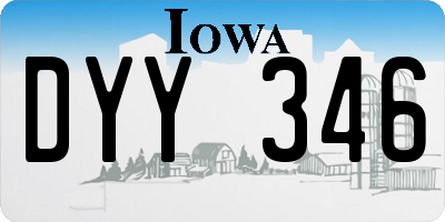 IA license plate DYY346