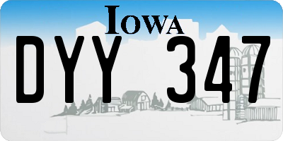 IA license plate DYY347