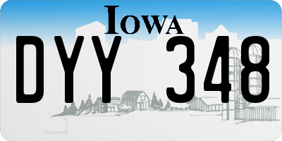 IA license plate DYY348