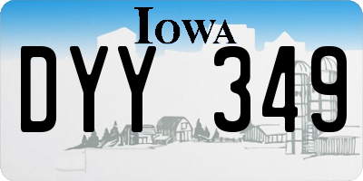 IA license plate DYY349