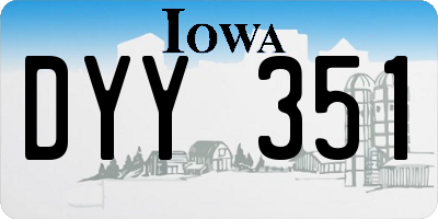 IA license plate DYY351