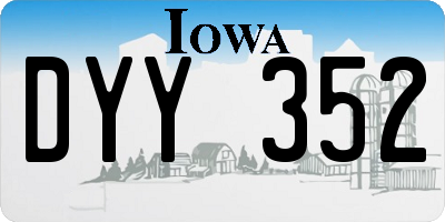 IA license plate DYY352