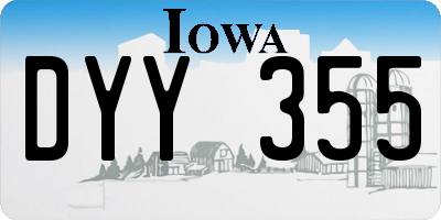 IA license plate DYY355
