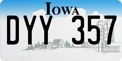 IA license plate DYY357