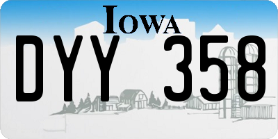 IA license plate DYY358