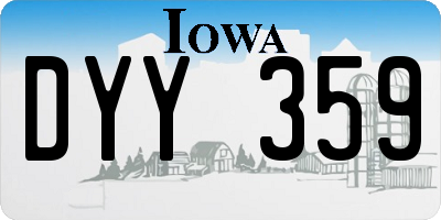 IA license plate DYY359
