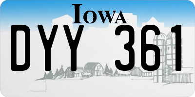 IA license plate DYY361