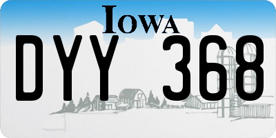 IA license plate DYY368