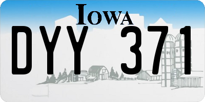 IA license plate DYY371