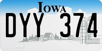 IA license plate DYY374