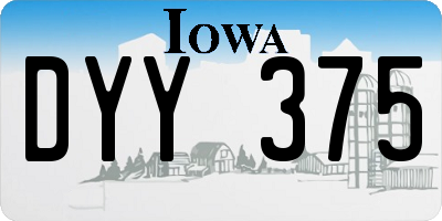 IA license plate DYY375