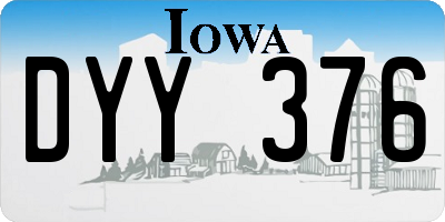 IA license plate DYY376