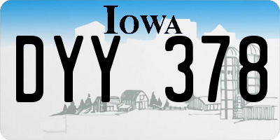 IA license plate DYY378