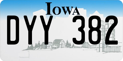 IA license plate DYY382