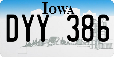 IA license plate DYY386