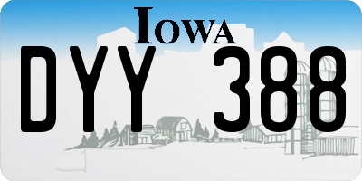 IA license plate DYY388