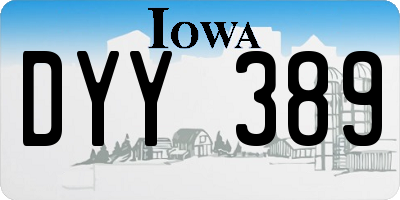 IA license plate DYY389