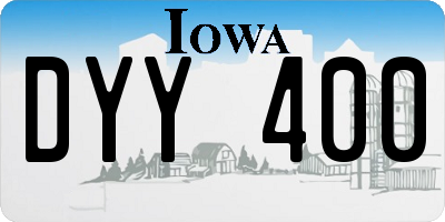 IA license plate DYY400