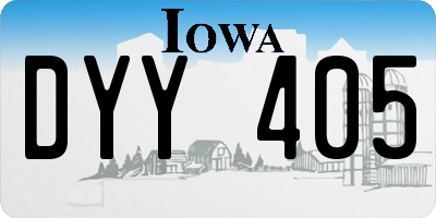 IA license plate DYY405