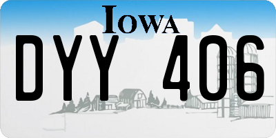 IA license plate DYY406