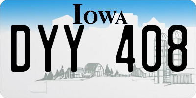 IA license plate DYY408