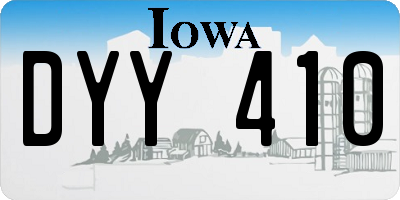 IA license plate DYY410
