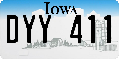 IA license plate DYY411