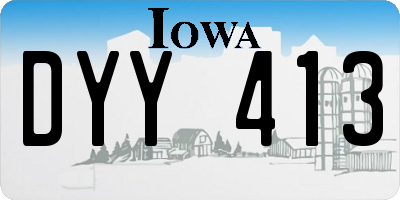 IA license plate DYY413