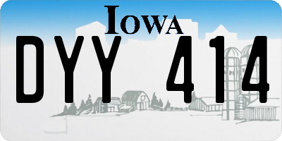 IA license plate DYY414