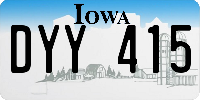 IA license plate DYY415