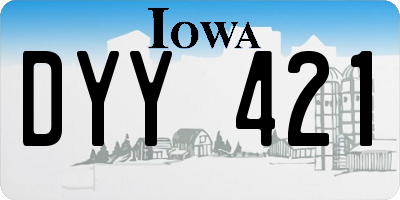 IA license plate DYY421