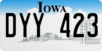 IA license plate DYY423