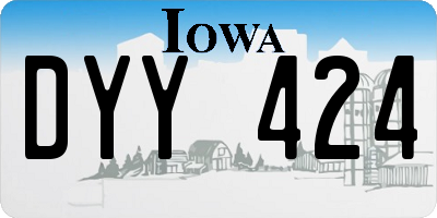 IA license plate DYY424