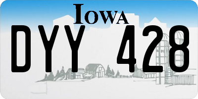 IA license plate DYY428