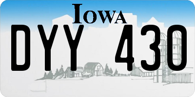 IA license plate DYY430
