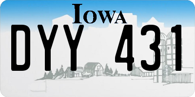 IA license plate DYY431