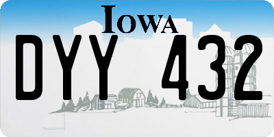 IA license plate DYY432