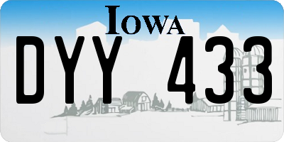IA license plate DYY433