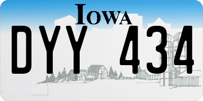 IA license plate DYY434