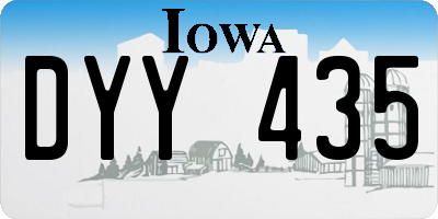 IA license plate DYY435