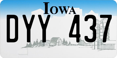 IA license plate DYY437