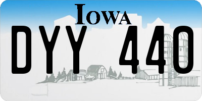IA license plate DYY440