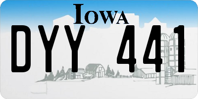 IA license plate DYY441