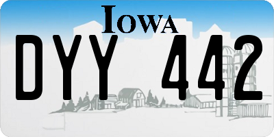 IA license plate DYY442