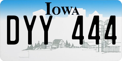 IA license plate DYY444