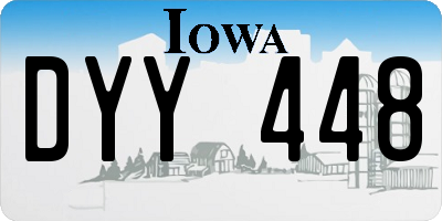 IA license plate DYY448