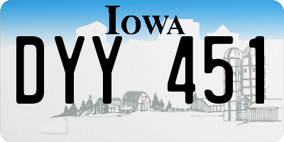 IA license plate DYY451