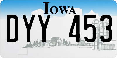 IA license plate DYY453