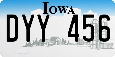 IA license plate DYY456